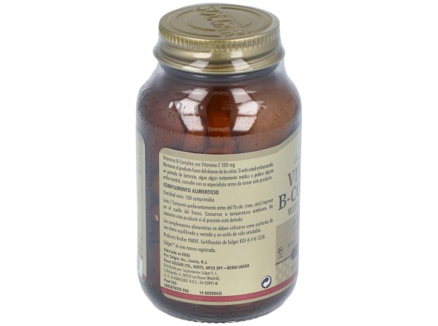 Solgar Vitamina B Complex Con Vitamina C 100 Comp.
