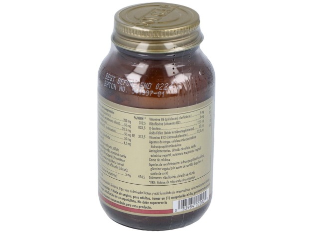 Solgar Vitamina B Complex Con Vitamina C 100 Comp.
