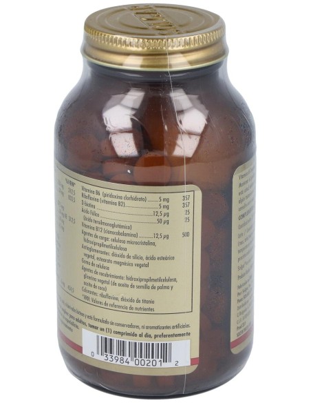 Solgar Vitamina B-Complex Con Vitamina C 250Comp