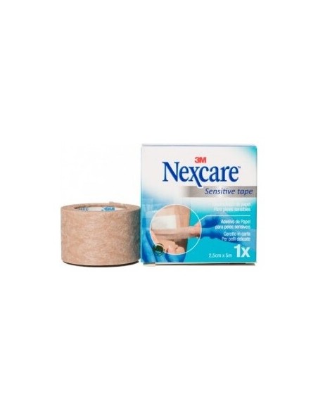Nexcare Sensitive Tape Esparadrapo De Papel Piel 2,5 Cm X 5 M, 1 Ud