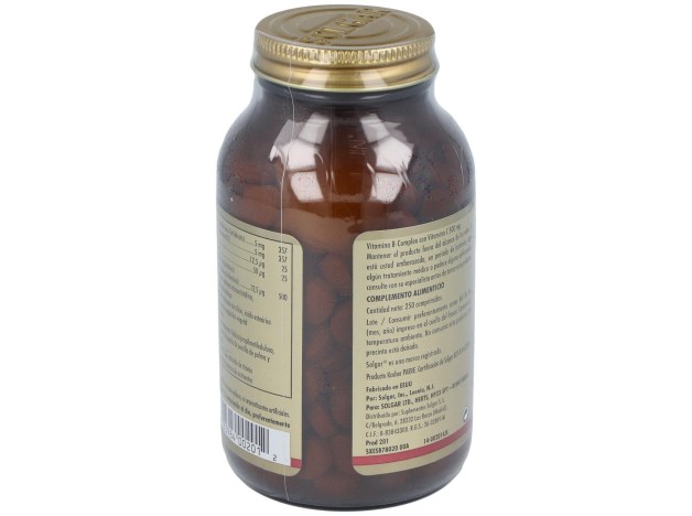 Solgar Vitamina B-Complex Con Vitamina C 250Comp