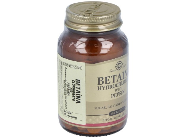Solgar Betaina Clorhidrato Con Pepsina 100...