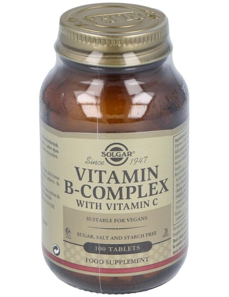Solgar Vitamina B Complex Con Vitamina C 100 Comp.