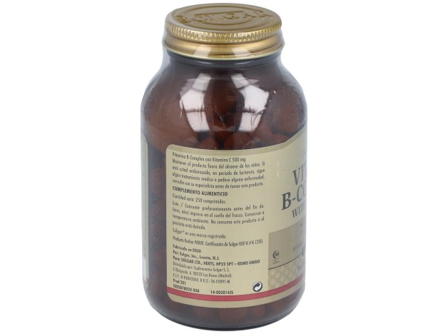Solgar Vitamina B-Complex Con Vitamina C 250Comp