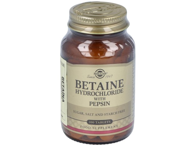 Solgar Betaina Clorhidrato Con Pepsina 100...