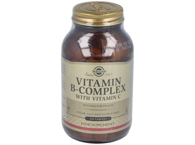 Solgar Vitamina B-Complex Con Vitamina C 250Comp