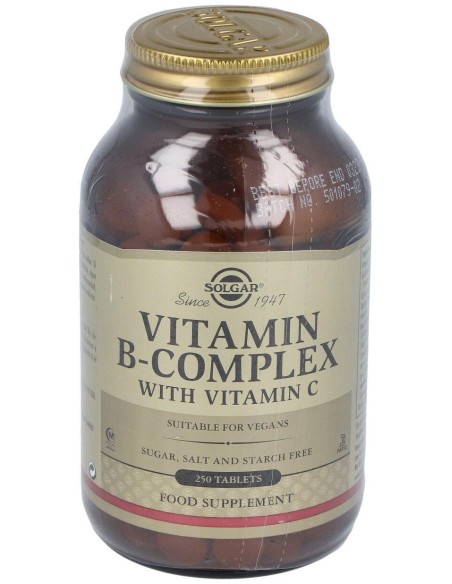 Solgar Vitamina B-Complex Con Vitamina C 250Comp