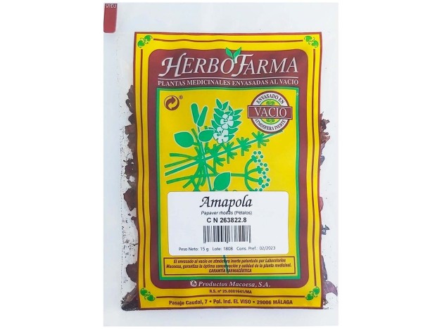 Amapola Herbofarma Al Vacio 15 Gr
