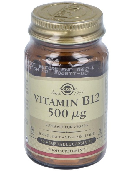 Vitamina B12 500 Mcg Cianocobalamina 50 Vcaps