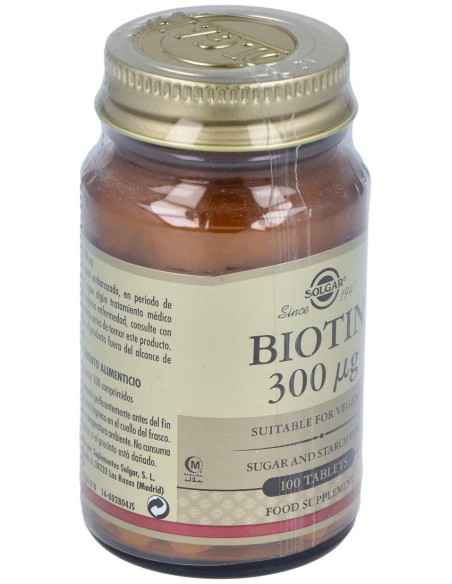 Biotina 300 Μg 100 Comprimidos