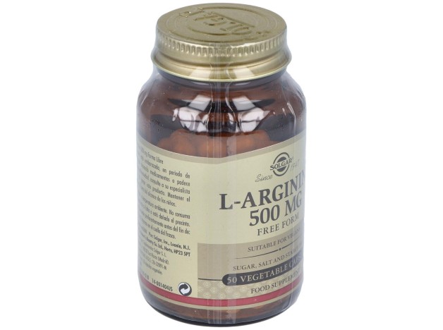 L-Arginina 500 Mg 50 Cápsulas Vegetales