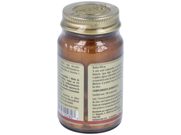 Biotina 300 Μg 100 Comprimidos