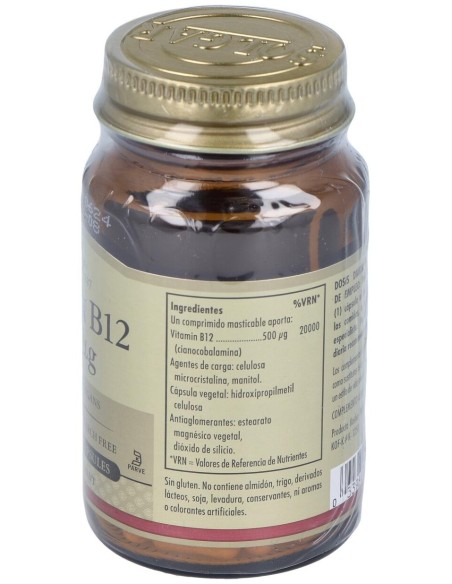 Vitamina B12 500 Mcg Cianocobalamina 50 Vcaps