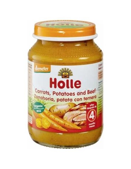 Holle Potito Zanahoria Patata Con Ternera +4M 190G