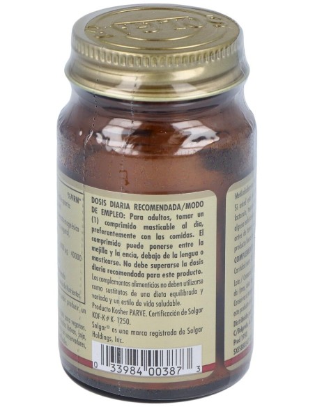 Vitamina B12 Suplemento Alimenticio Masticable 30 Comp