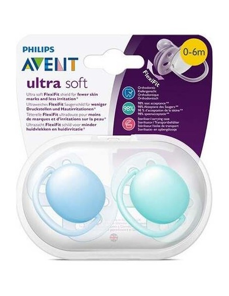 Chupete Ultra Soft 0-6Meses Neutro 2Uds. Scf091/03