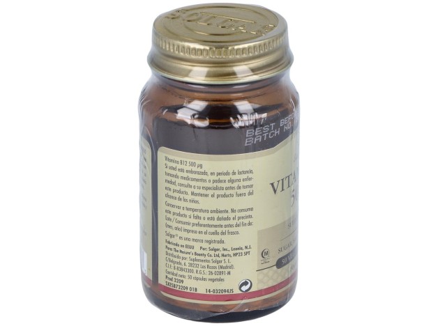 Vitamina B12 500 Mcg Cianocobalamina 50 Vcaps