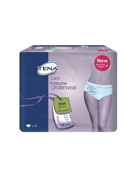 Tena Protective Underwear Discreet T-Media 12Uds