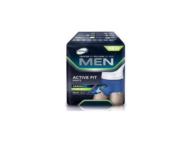 Tena Men Active Fit Pants Talla S/M, 9 Uds