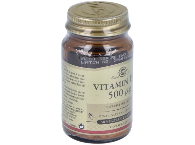 Vitamina B12 500 Mcg Cianocobalamina 50 Vcaps