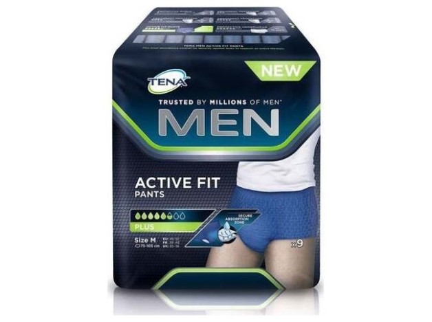 Tena Men Active Fit Pants Talla S/M, 9 Uds