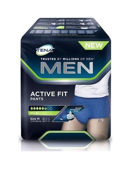 Tena Men Active Fit Pants Talla S/M, 9 Uds