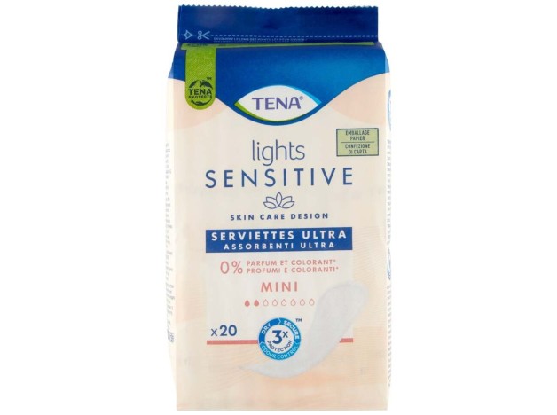 Tena Lights Compresas Ultra Sensitive Mini 20 U