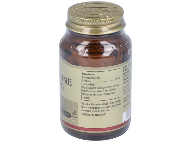 L-Arginina 500 Mg 50 Cápsulas Vegetales