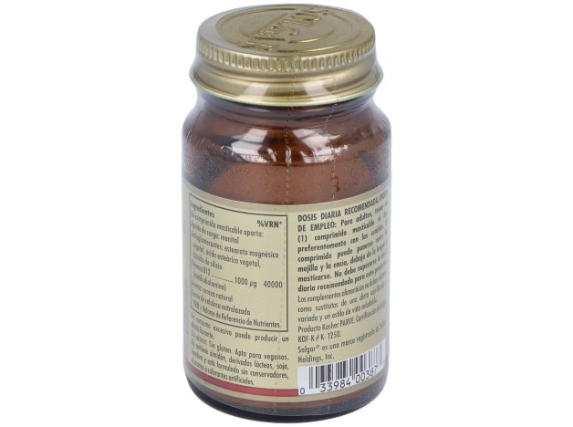 Vitamina B12 Suplemento Alimenticio Masticable...