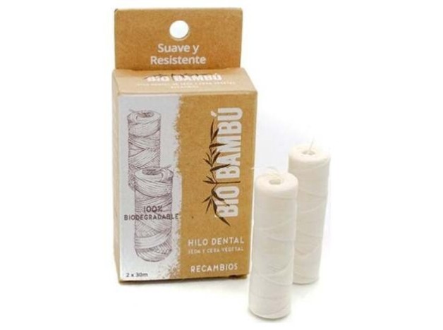 Biobambú Recambios Hilo Dental De Seda Natural...