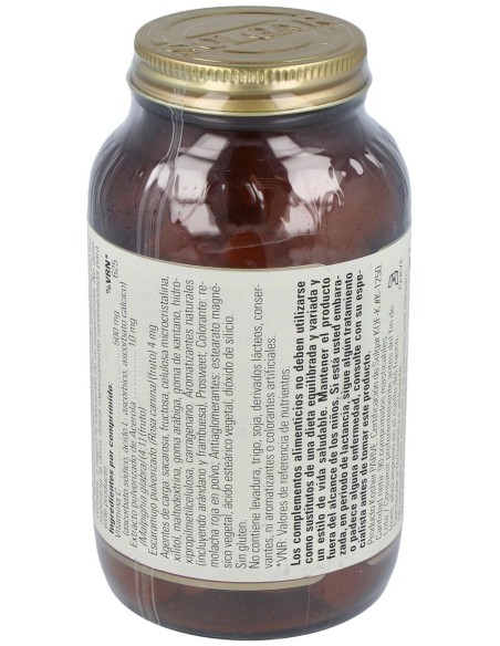 Solgar Vitamina C 500Mg Masticable Sabor Arándano Y Frambuesa 90Comp