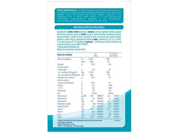 Nan Optipro 3 Leche En Polvo Para Bebés De Más...