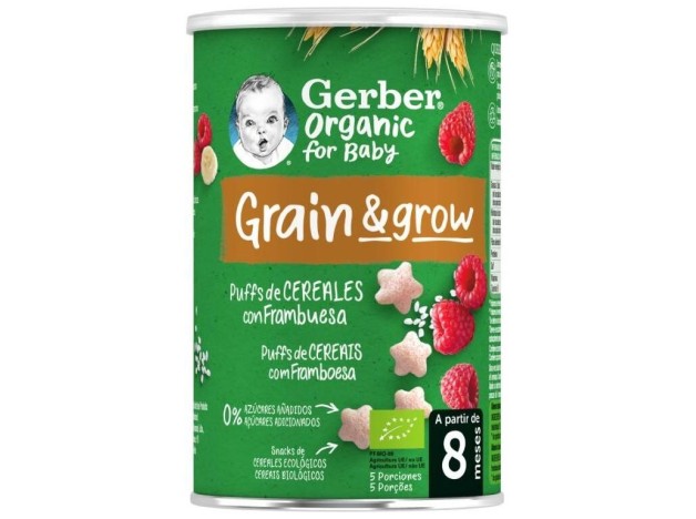 Gerber Organic Grain %26 Grow Puffs Trigo Y...