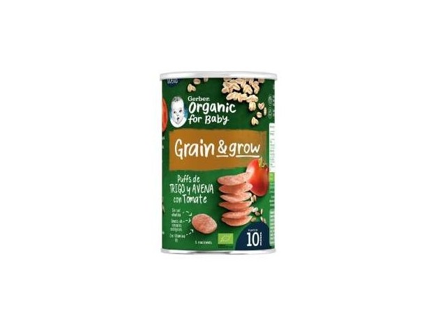 Gerber Organic Grain %26 Grow Puffs Trigo Y...