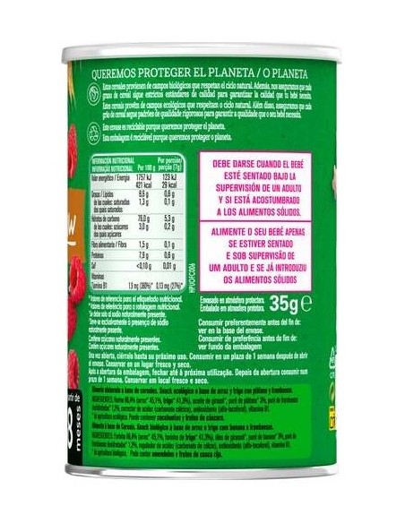 Gerber Organic Grain %26 Grow Puffs Trigo Y Arroz Con Frambuesa 35G