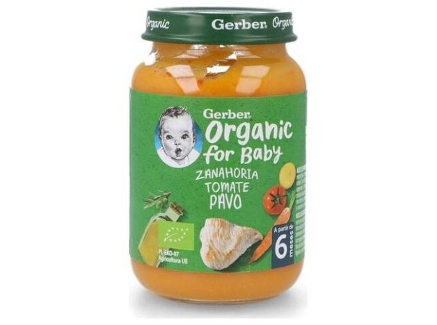 Gerber Organic Tarrito Zanahoria Y Pavo +6...