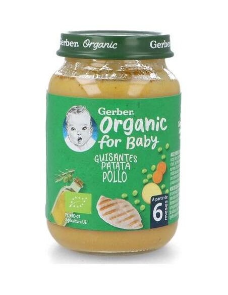 Gerber Organic Tarrito Patata, Guisante Y Pollo, 190 Gr