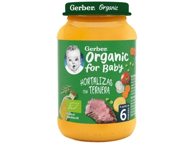 Gerber Organic Tarrito Hortalizas Y Ternera +6...