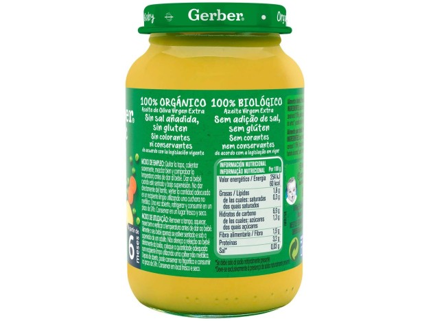 Gerber Organic Tarrito Patata, Guisante Y...
