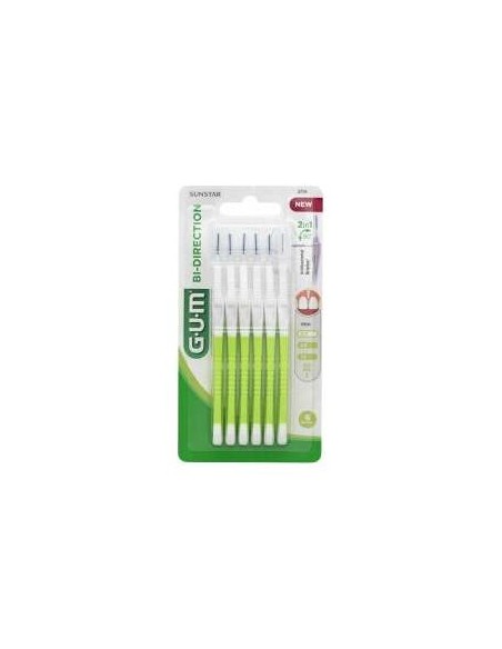 Gum Cepillos Interdentales Bi-Direction 0,9Mm, 6 Uds Verdes