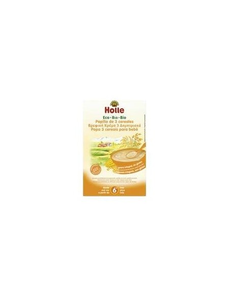 Holle Papilla 3 Cereales Int Sin Gluten 6M 250G