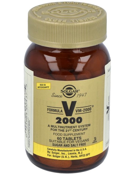 Solgar Fórmula Multinutriente VM-2000 60 Tabletas