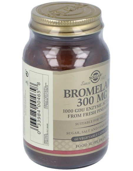 Solgar Bromelina 300Mg 60Vcaps