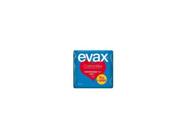 Evax Compresas Normales Cottonlike Alas Plus 14Uds