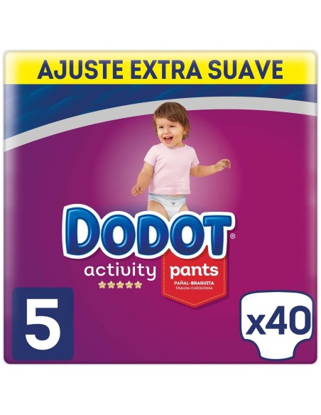 Dodot Pants Activity Talla 5 Pañal-Braguita 12-17 Kg 40 U