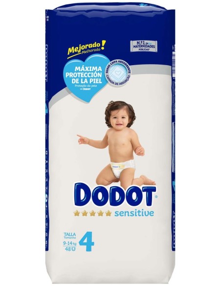 Dodot Sensitive Talla 4 Pañales 9-14 Kg 48 U