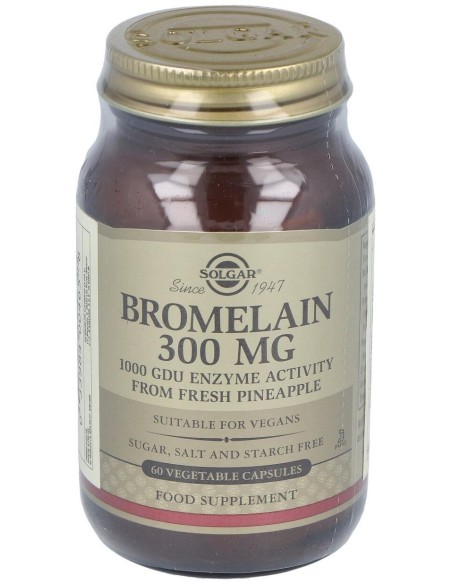Solgar Bromelina 300Mg 60Vcaps