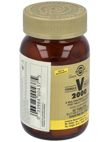 Solgar Fórmula Multinutriente VM-2000 60 Tabletas