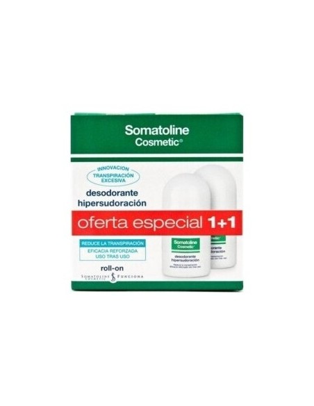 Duplo Somatoline Desodorante Hipersudoración Roll-On, 30 Ml, 2 Unidades