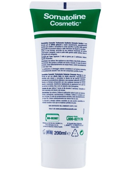 Somatoline Reductor Drenante Piernas, 200 Ml